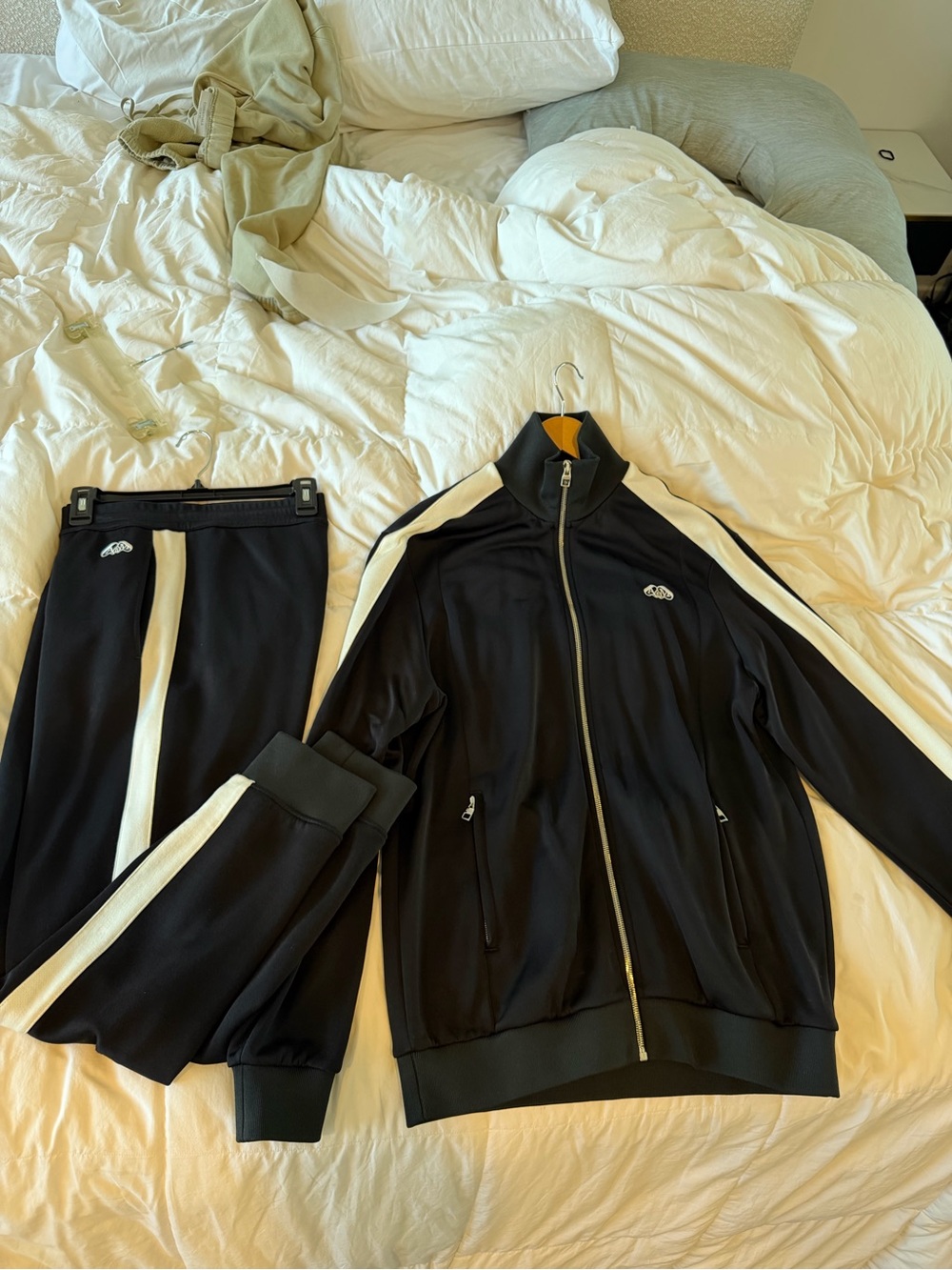 Alexander McQueen Black and White Track Jacket & Pants Set